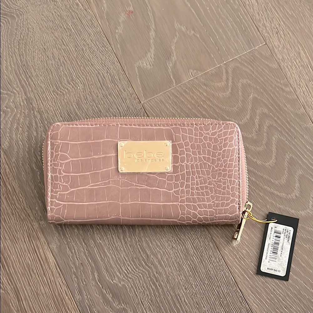 Bebe Natalie Crocodile wallet. NWT.